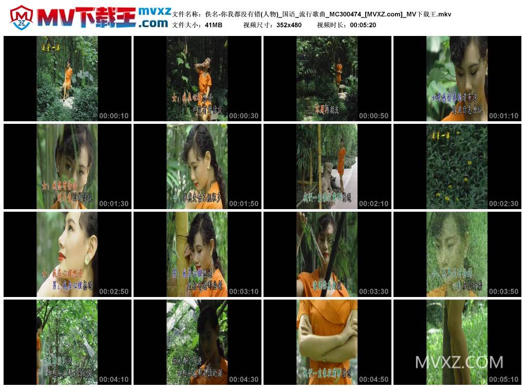 佚名-你我都没有错(人物)_国语_流行歌曲_MC300474